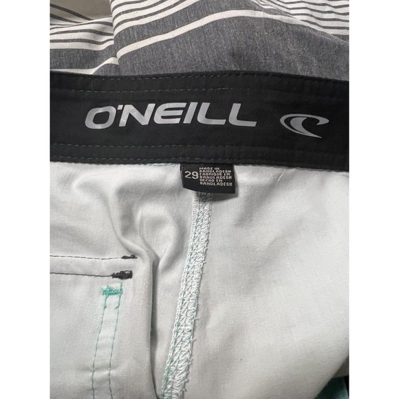O'neill Board Shorts. Mens 29 Blue/Green, Gray & White Unlined.‎ Surfing - Picture 7 of 7